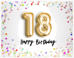 18th Birthday Celebration Sticker
