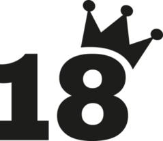 18th Birthday Number Crown Sticker