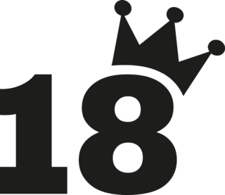 18th Birthday Number Crown Sticker