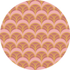 1920s Art Deco Style Blush Pink Pattern Sticker