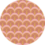 1920s Art Deco Style Blush Pink Pattern Sticker