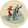 1950s Couple Dancing Rocknroll Sticker