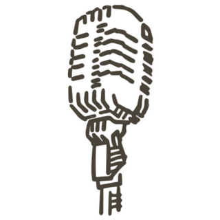 1950s Retro Microphone Drawing Sticker