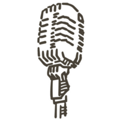 1950s Retro Microphone Drawing Sticker