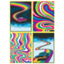 1960s-1970s Style Psychedelic Car Racing Art Sticker