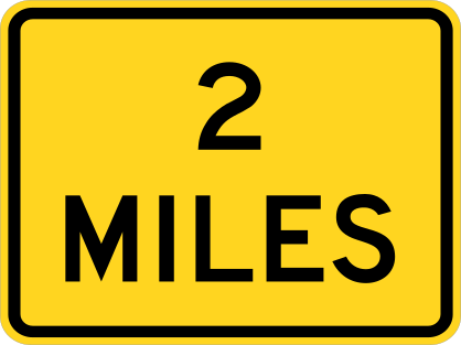 2 Miles Sticker