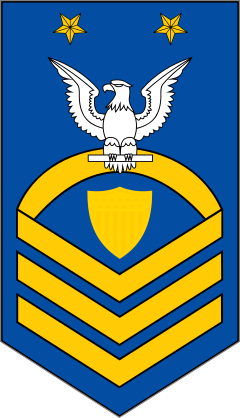 2 Star Coast Guard Rank E-9 Shield Sticker