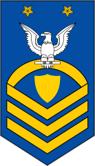 2 Star Coast Guard Rank E-9 Shield Sticker