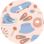 2000s Pattern With Pastel Colors Sticker