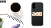 2019 Year Of The Pig Illustration Sticker on a Phone (New) example