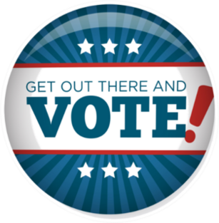 2020 Campaign Election Pin Get Out There And Vote Sticker