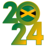 2024 Jamaica Flag Illustration Sticker