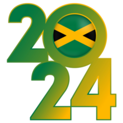 2024 Jamaica Flag Illustration Sticker