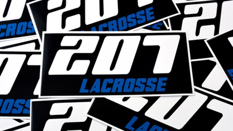 207 Lacrosse Custom Rectangle Stickers