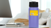 21 Birthday Candle Sticker on a Water Bottle (New) example
