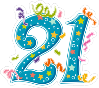 21 Covered In Confetti Sticker