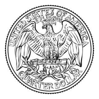 25 Cent Coin Quarter Sticker