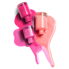 3 Colors Of Pink Spilled Nail Polish Sticker