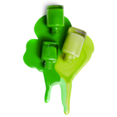 3 Green Nail Polishes Spilling Sticker