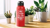 34 oz water bottle engraved with custom design