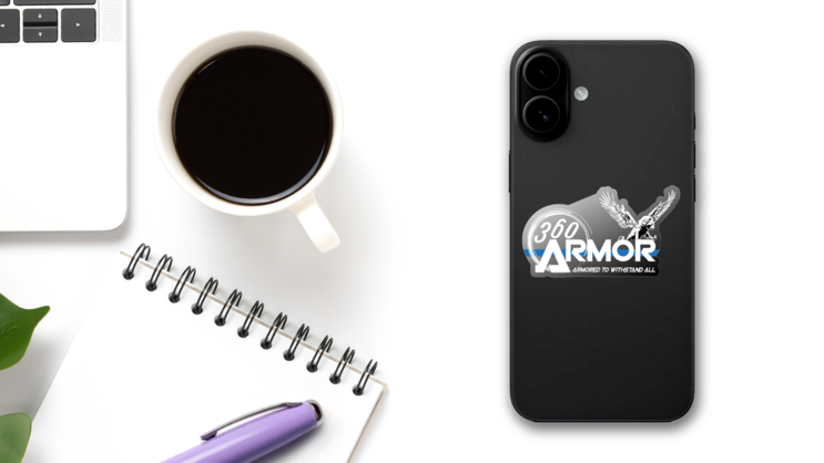 360 Armor Sticker on a Phone (New) example