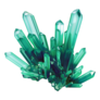 3d Emerald Green Crystals Sticker