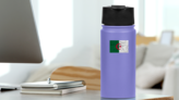 3d Flag Of Algeria Sticker on a Water Bottle (New) example