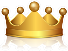 3D Gold Crown Sticker