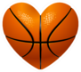 3D Heart Basketball Sticker