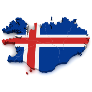 3d Iceland Map Sticker
