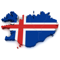3d Iceland Map Sticker