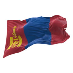 3d Illustration Waving Flag Of Mongolia Sticker