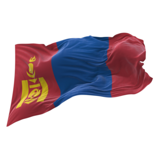 3d Illustration Waving Flag Of Mongolia Sticker