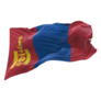 3d Illustration Waving Flag Of Mongolia Sticker
