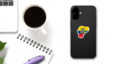3d Map Ecuador Sticker on a Phone (New) example