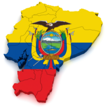 3d Map Ecuador Sticker