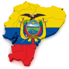3d Map Ecuador Sticker