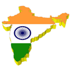 3d Map Of India Sticker