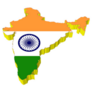 3d Map Of India Sticker