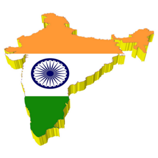 3d Map Of India Sticker
