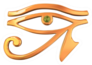 3d Model Of Golden Eye Of Horus In Gold Sticker