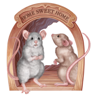 3d Mouse Hole Sticker