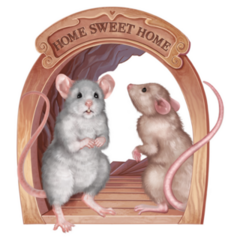 3d Mouse Hole Sticker