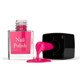 3d Pink Nail Polish Bottle Sticker