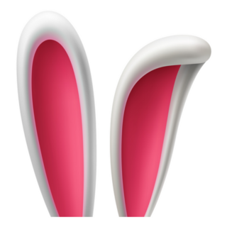 3d Rabbit Ears Sticker