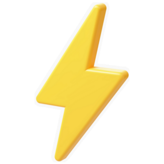 3d Realistic Lightning Bolt Sticker