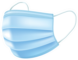 3d Realistic Medical Safety Breathing Mask Sticker