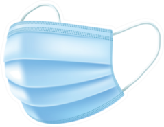 3d Realistic Medical Safety Breathing Mask Sticker