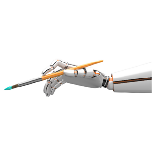 3d Robot Painting Sticker