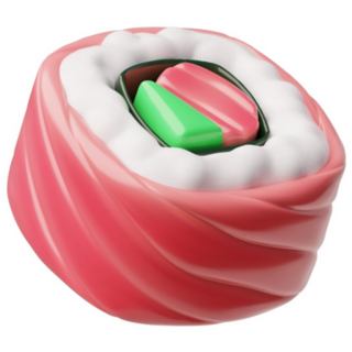 3d Sushi Roll Sticker